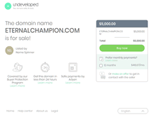 Tablet Screenshot of eternalchampion.com